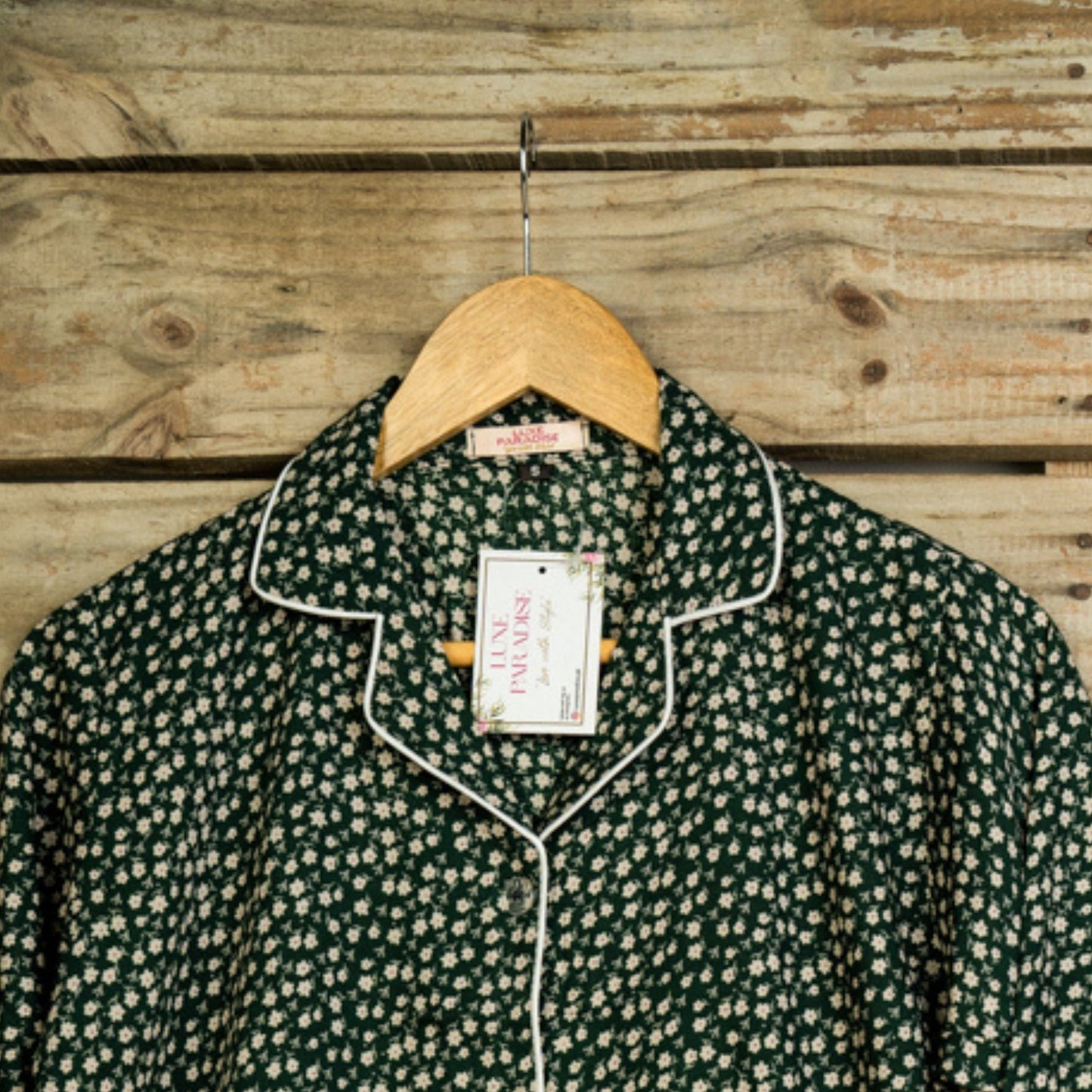 Floral Affair - Dark Green PJ Set