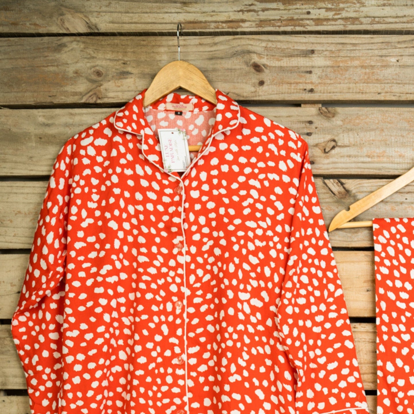 White Patches - Orange PJ Set
