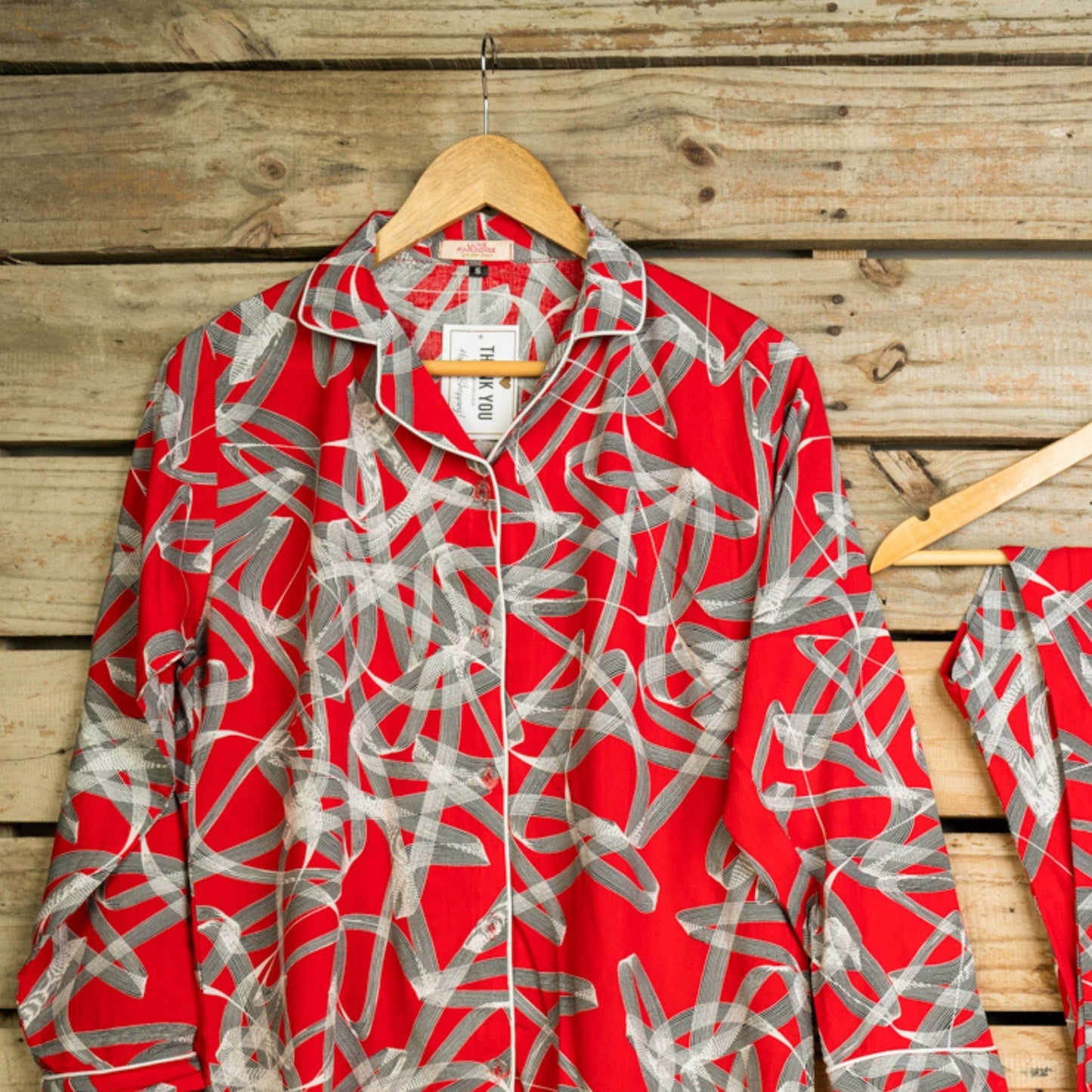 Ribbon Splash - Red PJ Set