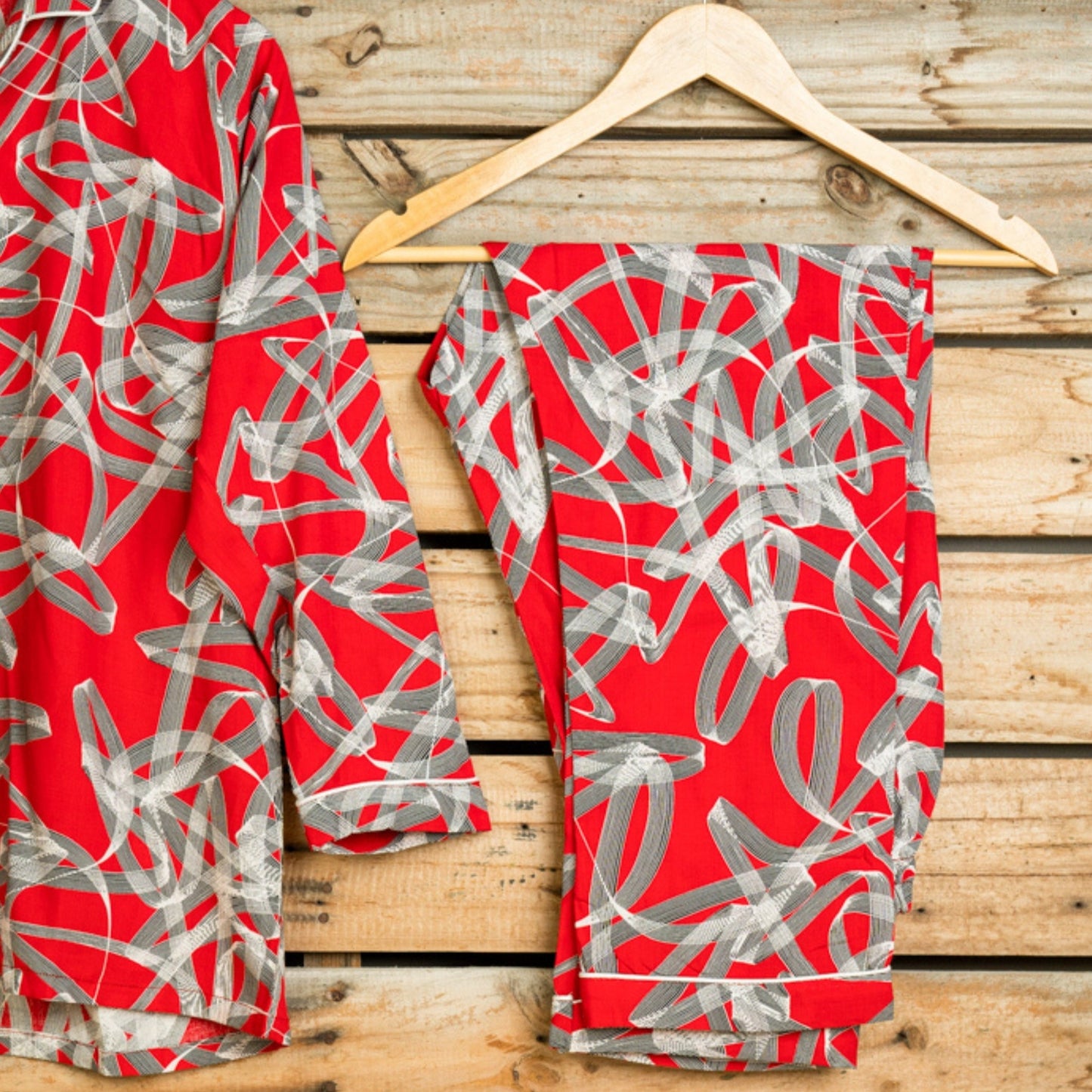 Ribbon Splash - Red PJ Set