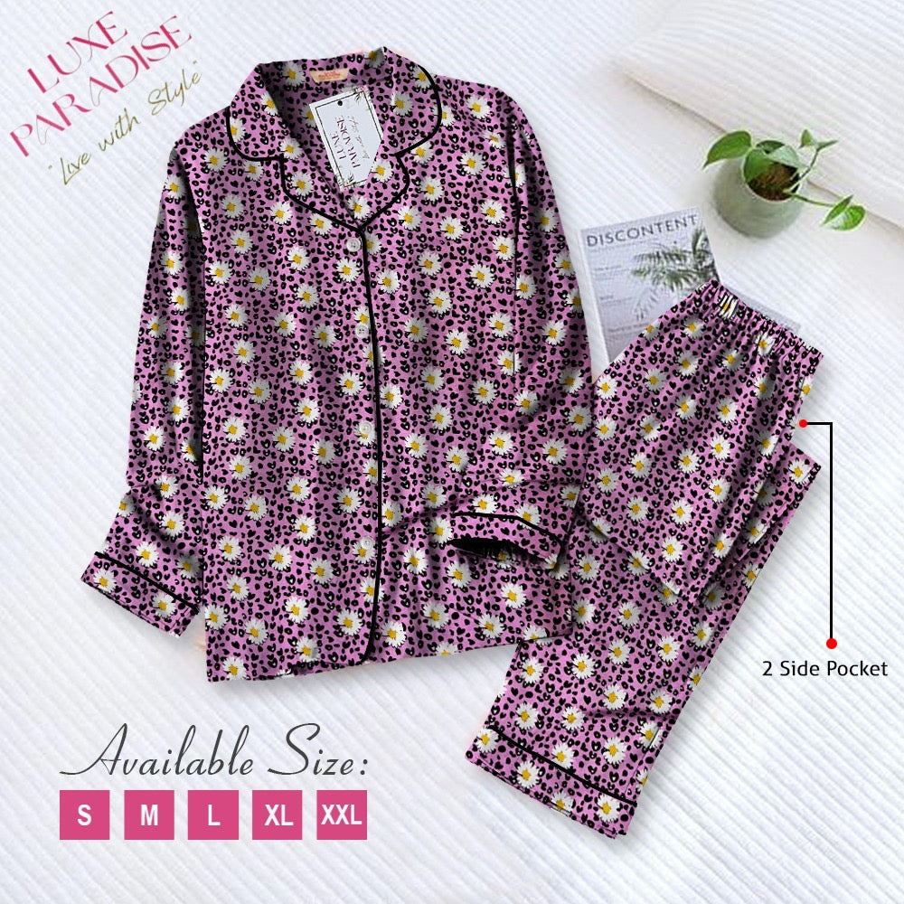 Pink Daisies PJ Set