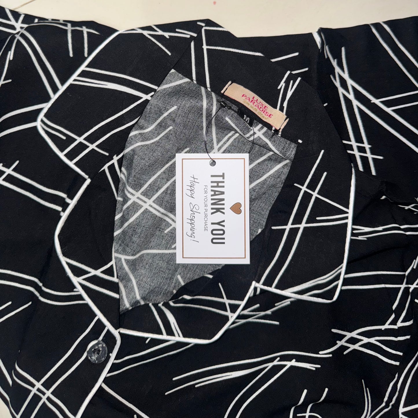 Monochrome Mood PJ Set