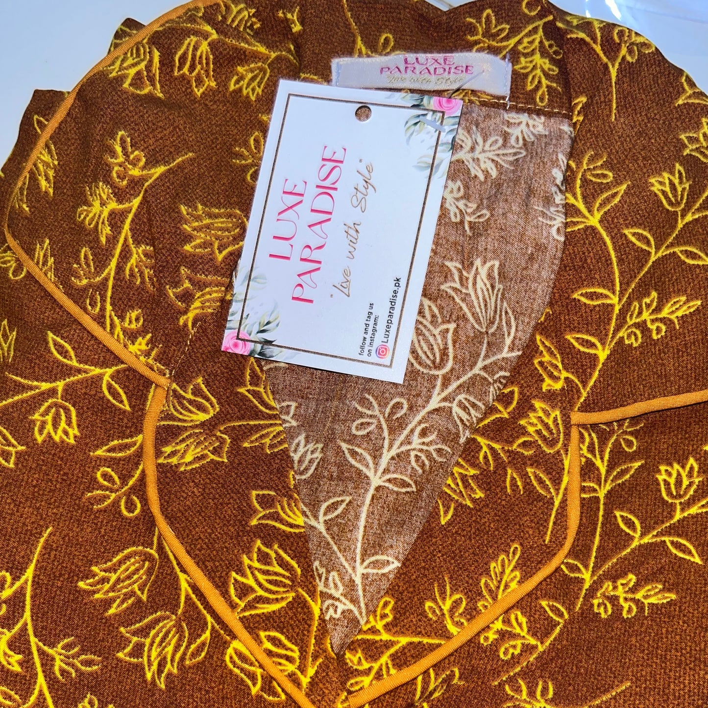 Golden Blooms PJ Set