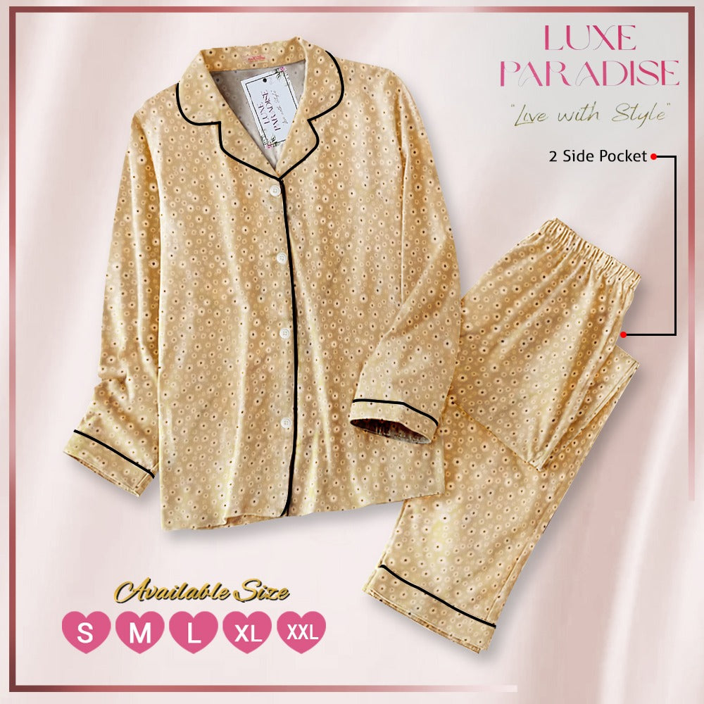 Floral Affair - Yellow PJ Set