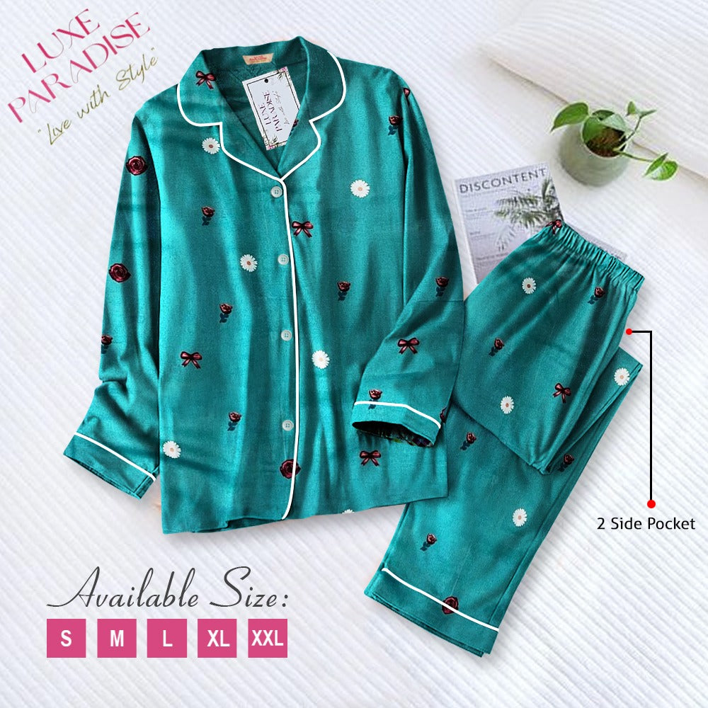 Bow & Flowers PJ Set