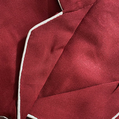 Red Linen PJ Set