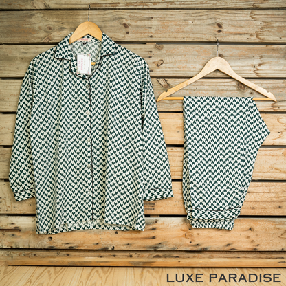 Queen Of Hearts - Green PJ Set