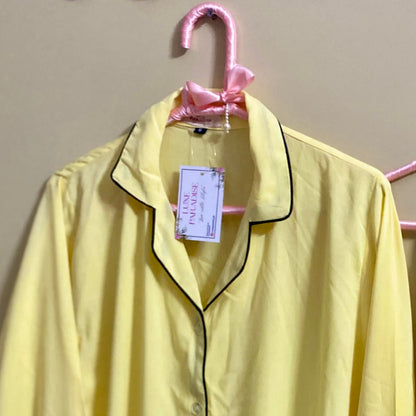 Yellow Linen PJ Set