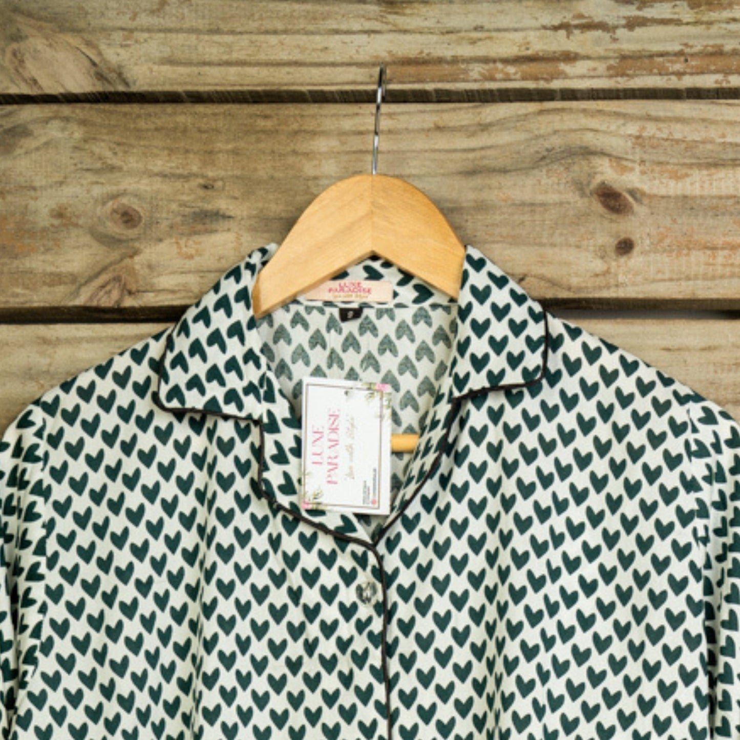 Queen Of Hearts - Green PJ Set