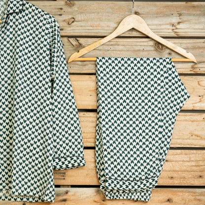 Queen Of Hearts - Green PJ Set