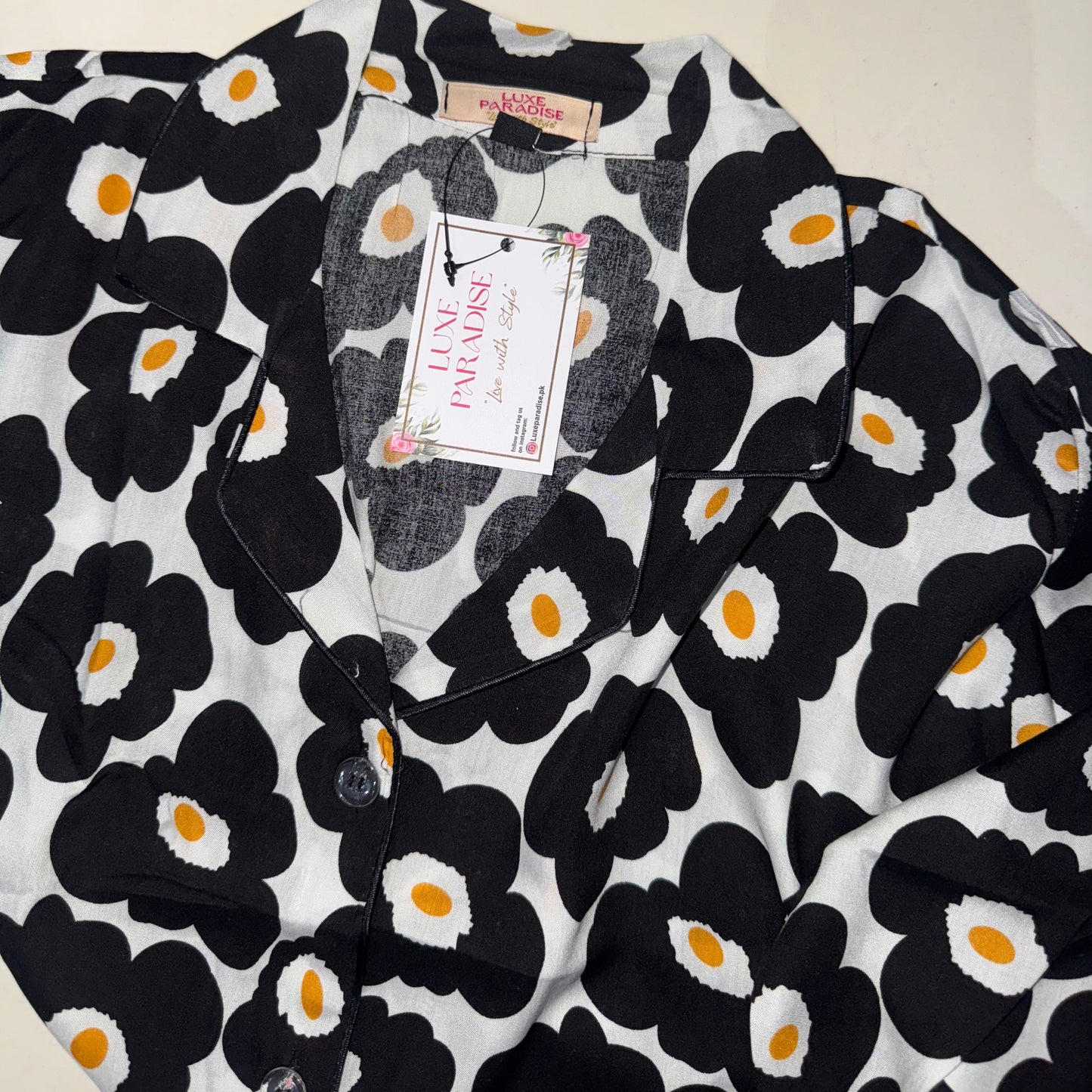 Black Sunflower PJ Set