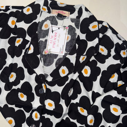 Black Sunflower PJ Set