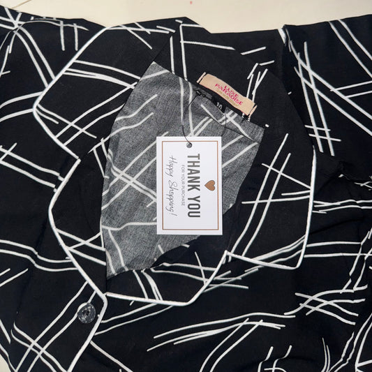 Monochrome Mood PJ Set