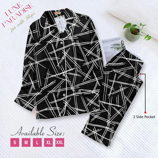 Monochrome Mood PJ Set