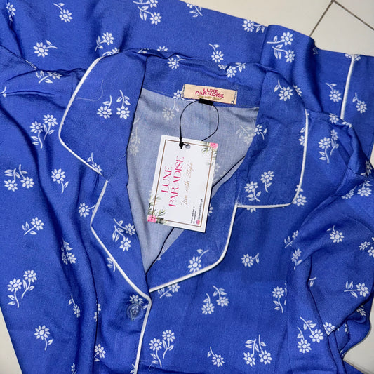 Floral Affair - Blue (Mini) PJ Set