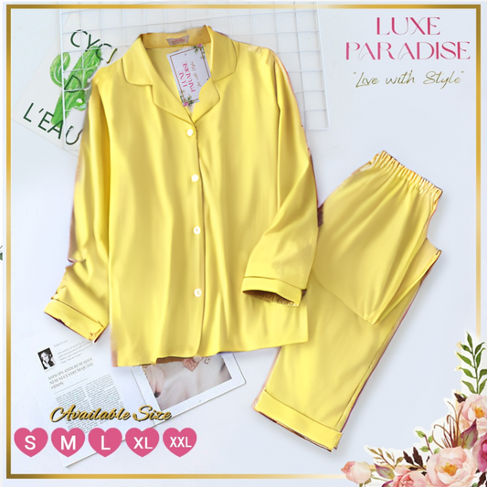 Yellow Linen PJ Set