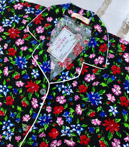 Black Garden PJ Set