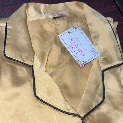 Gold Silk PJ Set