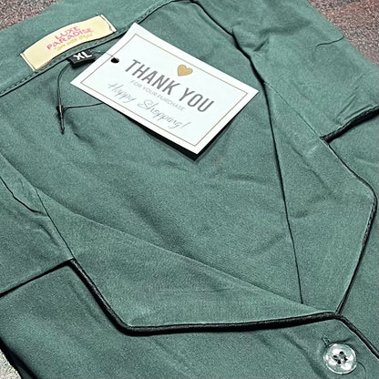 Green Linen PJ Set
