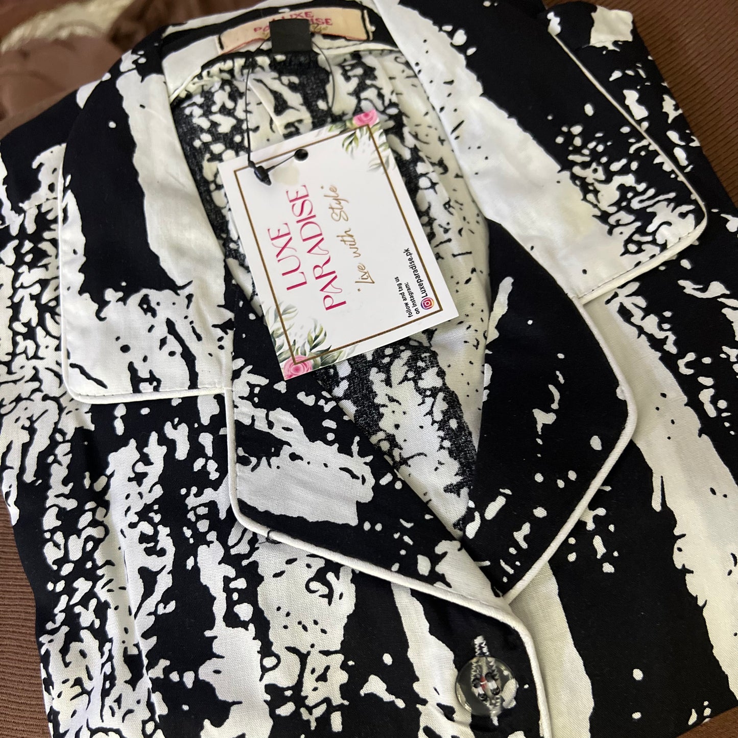Black Splatter PJ Set