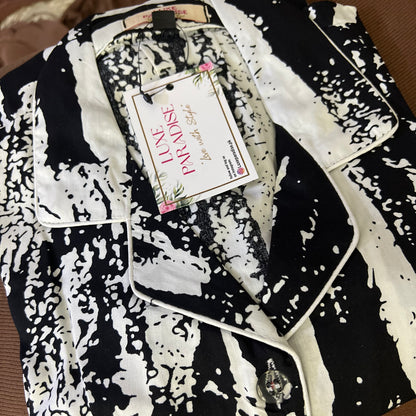 Black Splatter PJ Set