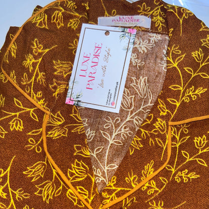 Golden Blooms PJ Set