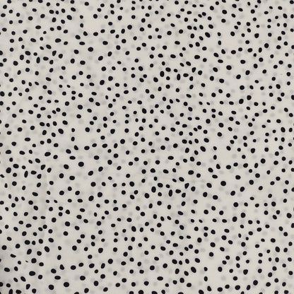 Black Polkas (White) PJ Set
