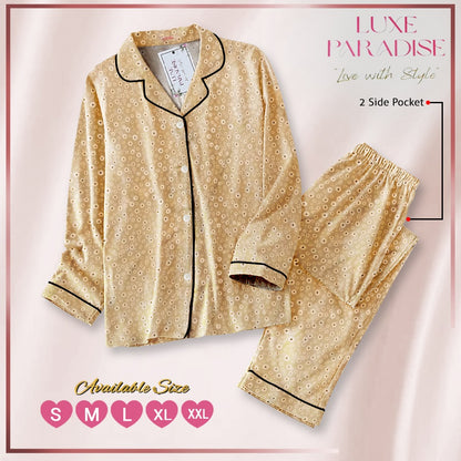 Floral Affair - Yellow PJ Set