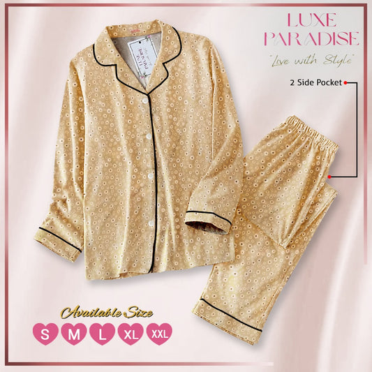 Floral Affair - Yellow PJ Set