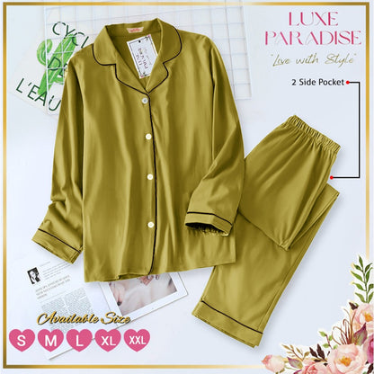 Gold Silk PJ Set