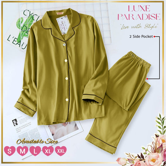 Gold Silk PJ Set