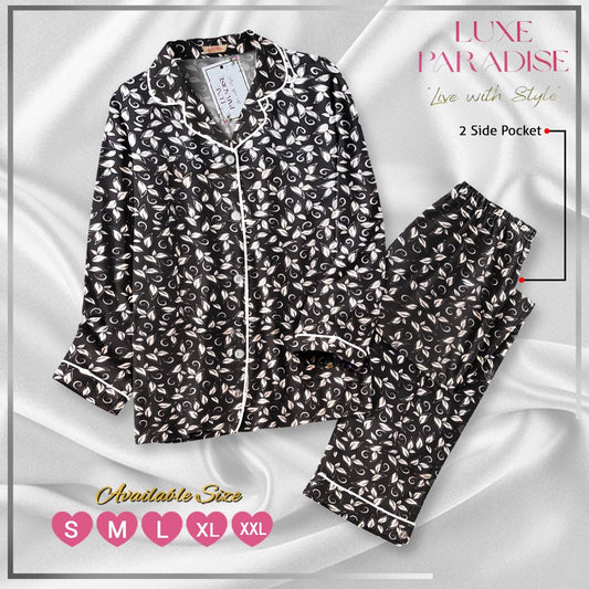 Leafy - White PJ Set
