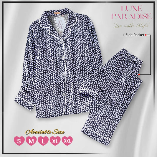 Leafy - Black (Mini) PJ Set