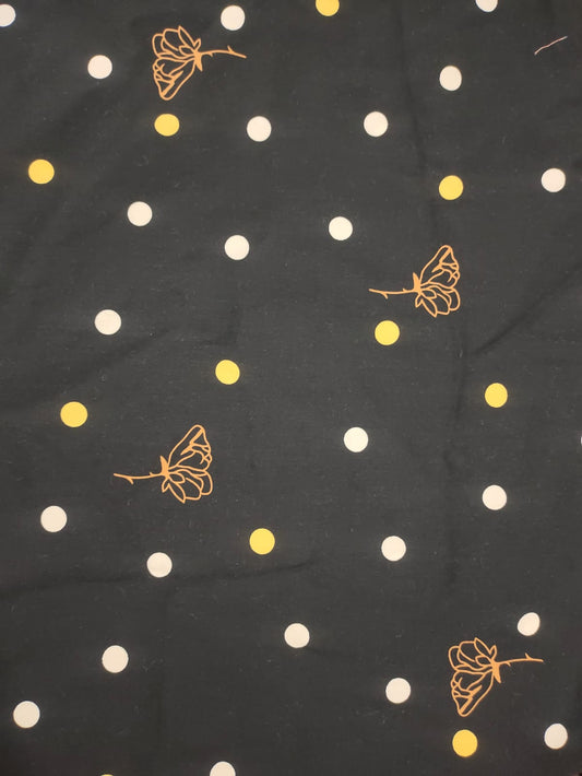 Floral Affair - Polka (Black) PJ Set