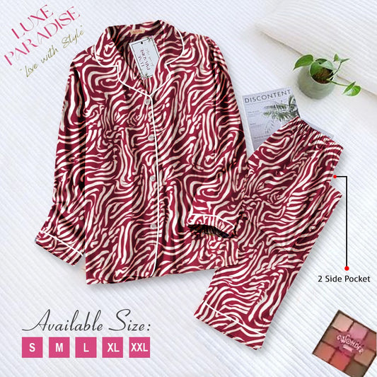 Red Zebra PJ Set