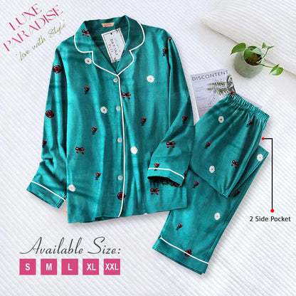 Bow & Flowers PJ Set
