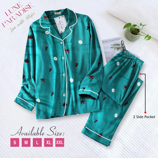 Bow & Flowers PJ Set