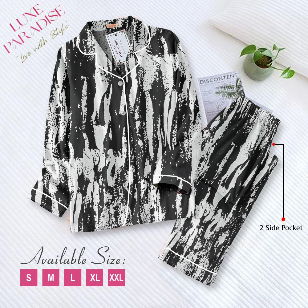 Black Splatter PJ Set