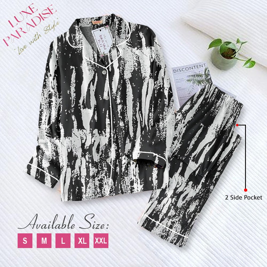Black Splatter PJ Set