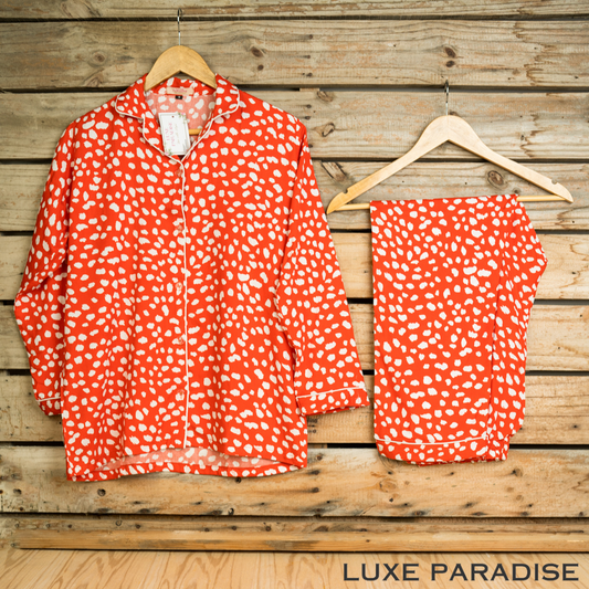 White Patches - Orange PJ Set