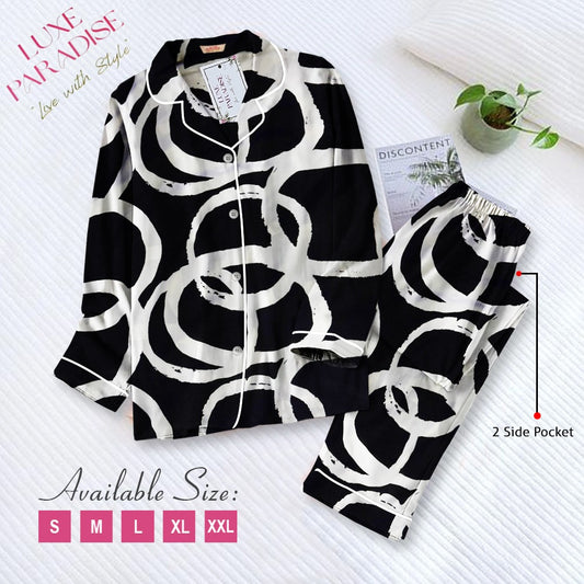 Black Rings PJ Set